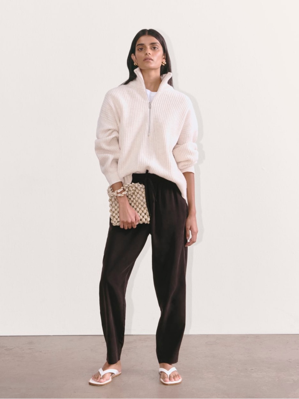 Everlane TENCEL Pull On Pant Black Tapered Butterlite Elastic Waist Size S NWT